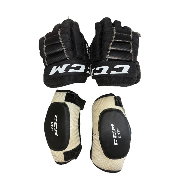 CCM Other - CCM Gloves Youth 9"  Elbow Pads Youth L Hockey *flaws‎